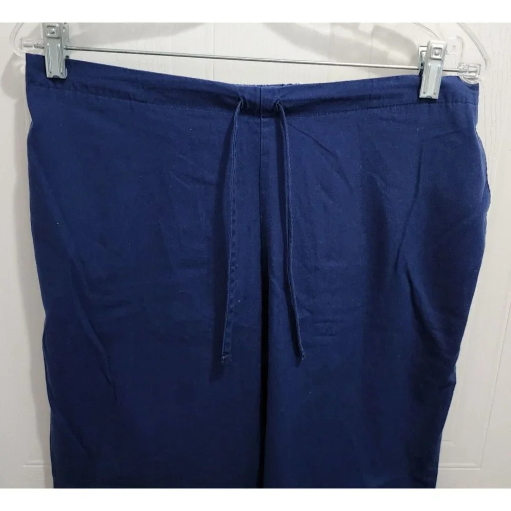 x2 Cherokee Workwear Pull On Scrub Pants Style‎ 4101P Solid Navy Blue Size Small
